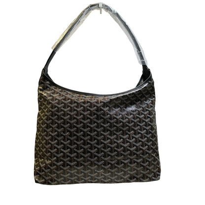 Used GOYARD Monogram BOHEME HOBO Hobo Bag Black Brown White