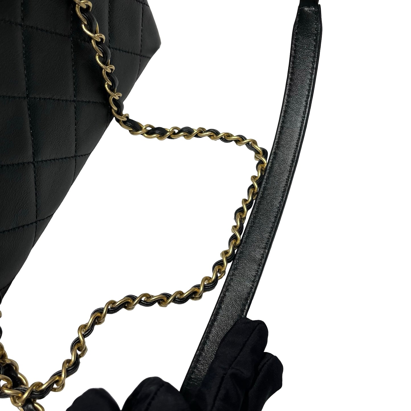 Used CHANEL Cross Body Bag Black GHW