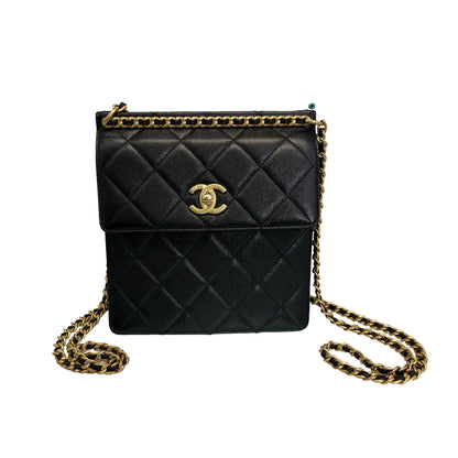 Used Chanel Caviar 23A Backpack Black GHW