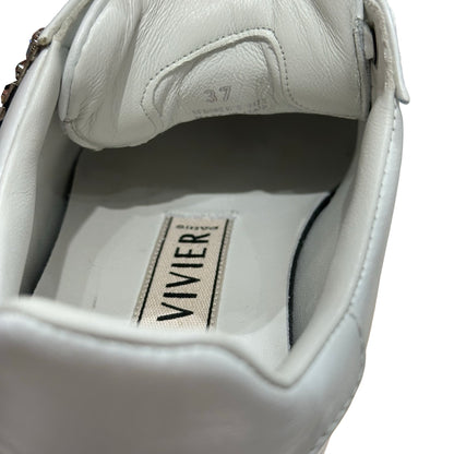 Used ROGER VIVIER Sneakers with Crystals Shoes White