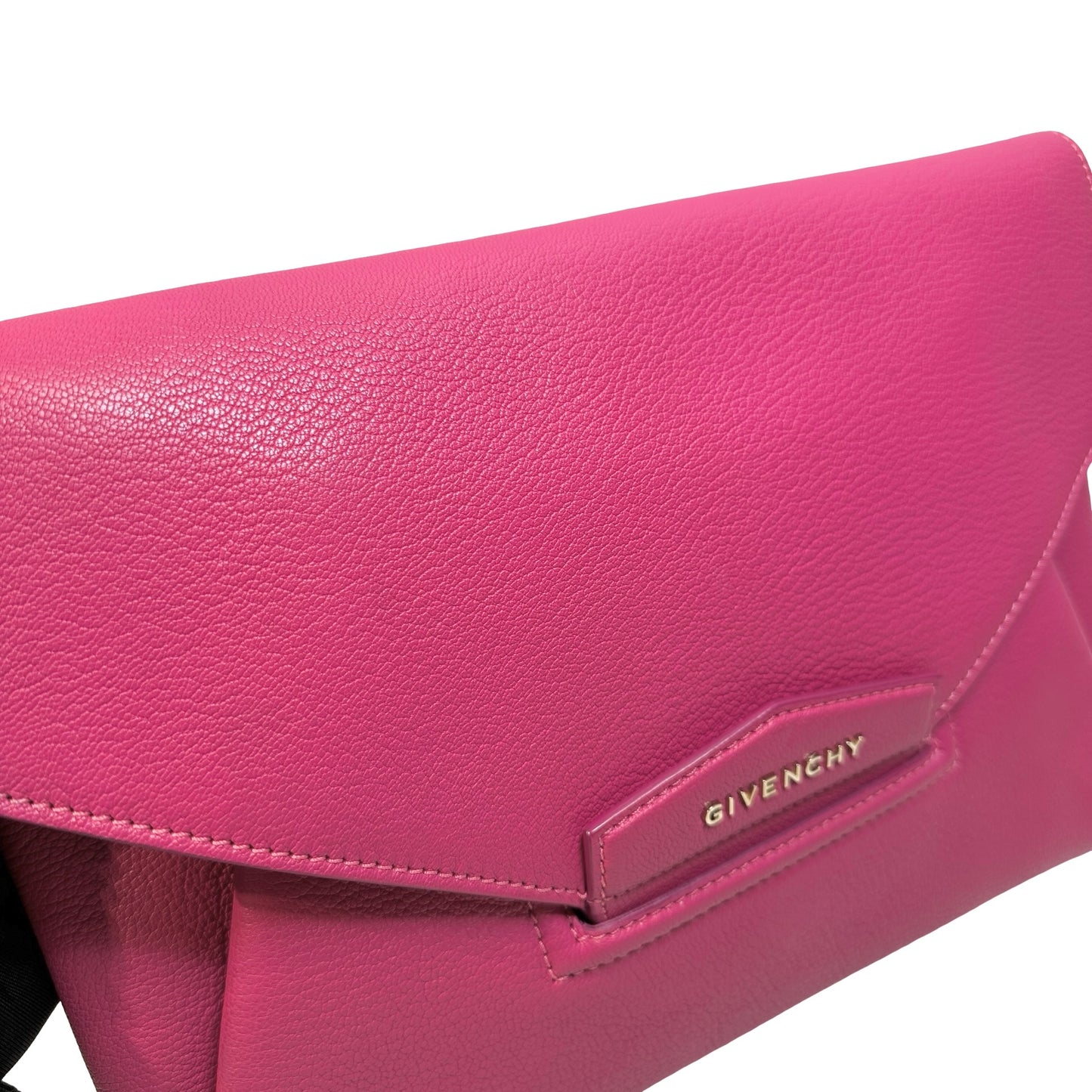 Used GIVENCHY Leather Antigona Envelope Pouch Pink