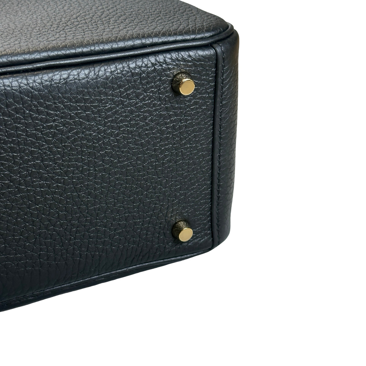 Brand New HERMES Leather Mini Lindy Handbag Black GHW