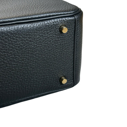Brand New HERMES Leather Mini Lindy Handbag Black GHW