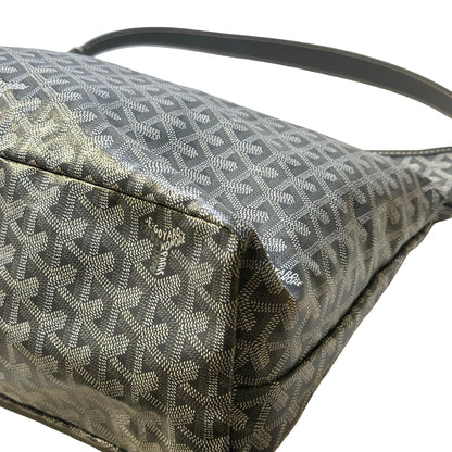 Used GOYARD Goyardine Canvas Rouette Hobo Bag Grey