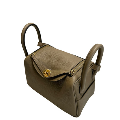 Brand New HERMES TC Mini Lindy Handbag Beige Maria GHW
