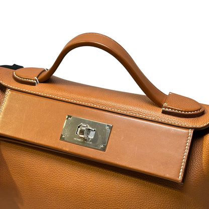 Used HERMES 馬鞍皮 24/24 29 Handbag Gold，GHW