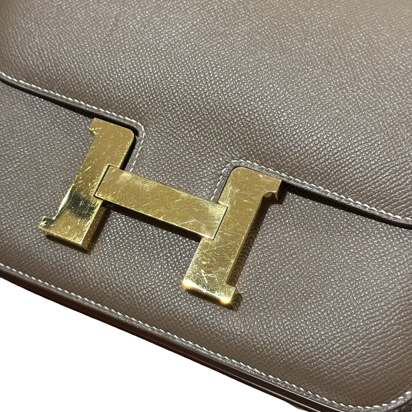 Used HERMÈS Constance 24 Shoulder Bag Etoupe (18) GHW