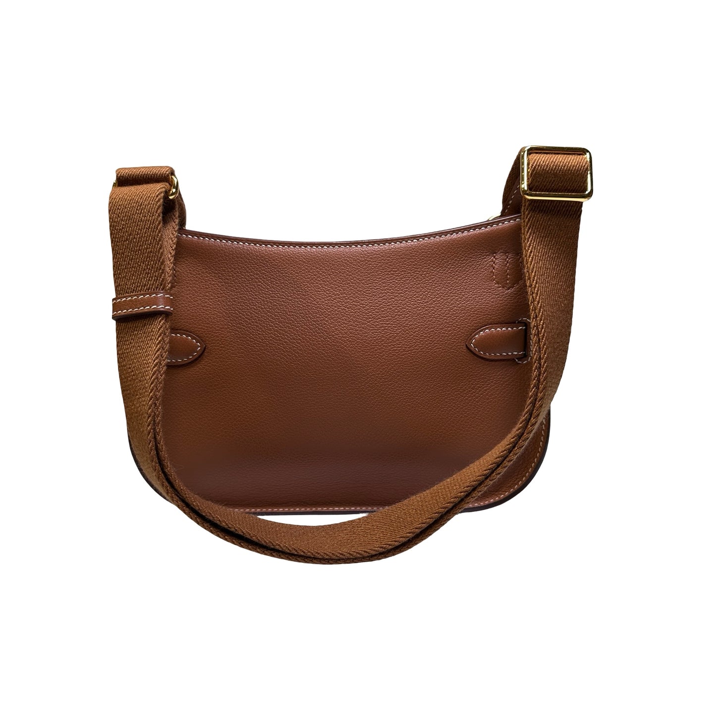 Used HERMÈS Leather MiniJypsiere Cross Body Bag GHW Brown