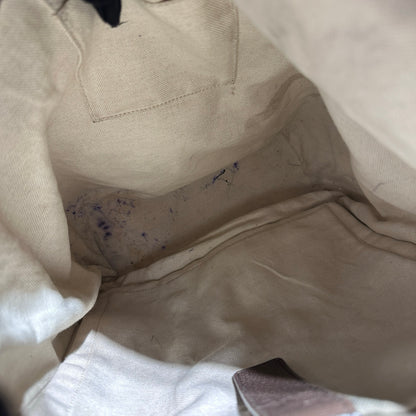 Used Gucci Coated Canvas Backpack Brown GHW