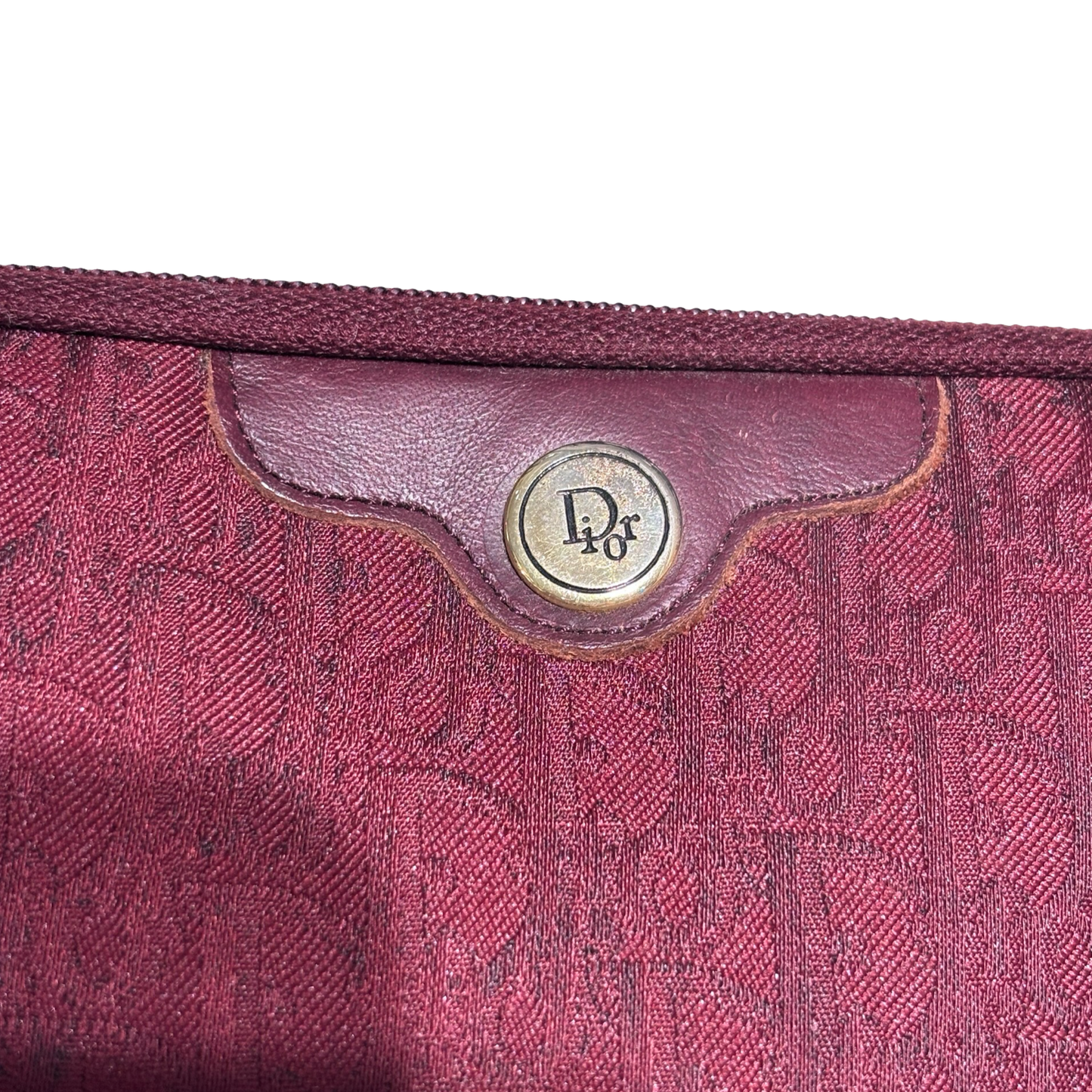 DIOR OBLIQUE VINTAGE CLUTCH RED HANDBAG [3000516]