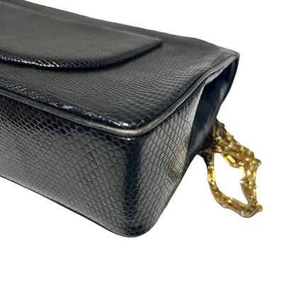 Lizard skin Classic Double Flap 25 Chain Shoulder Bag [101564]