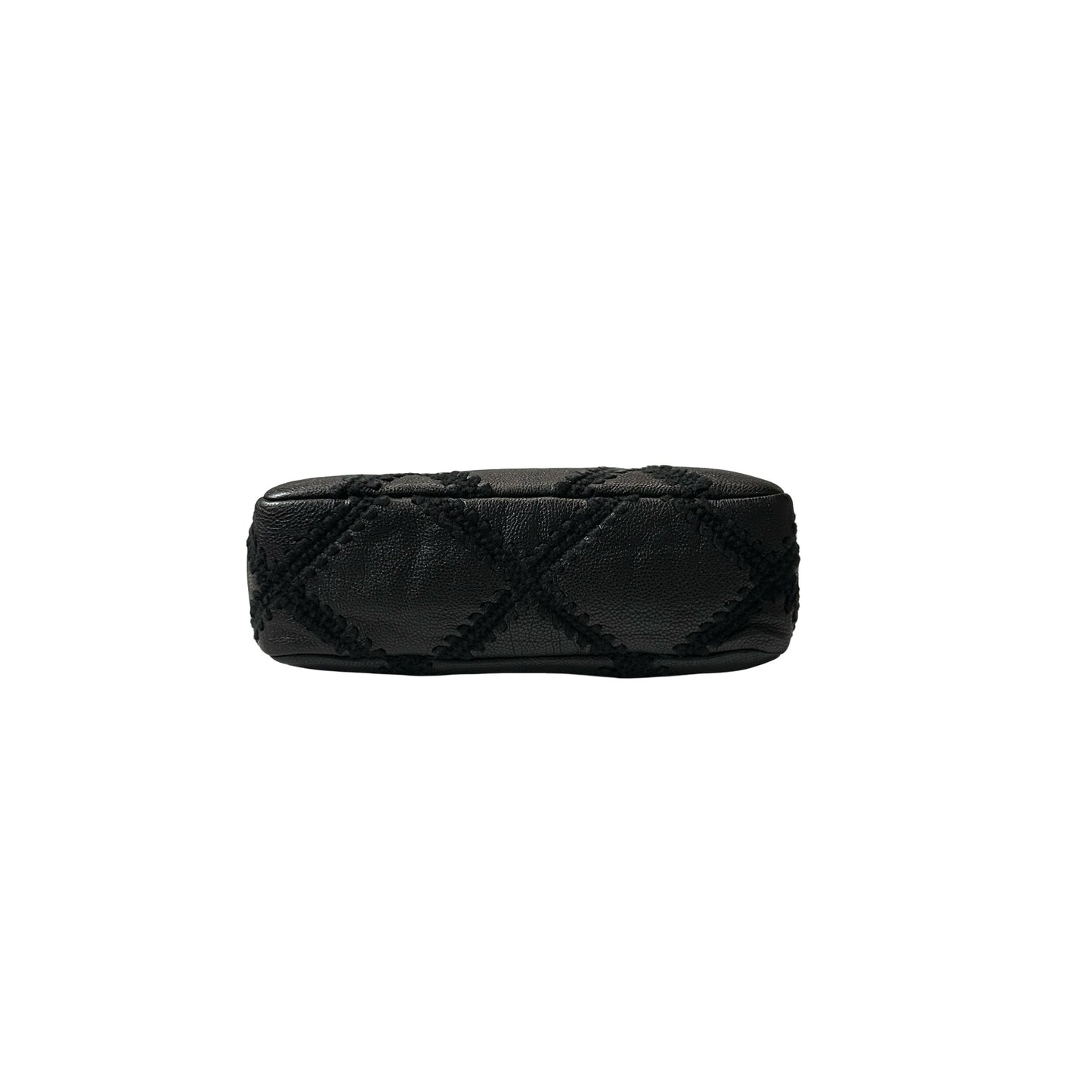 Used CHANEL Calfskin Leather 19 Small Calfskin Shoulder Bag Black GHW