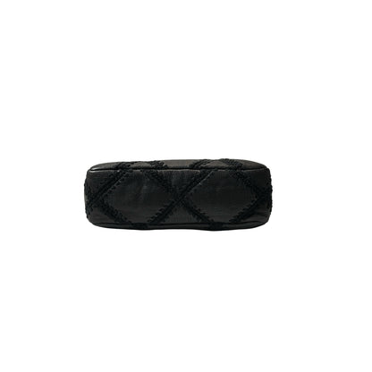 Used CHANEL Calfskin Leather 19 Small Calfskin Shoulder Bag Black GHW
