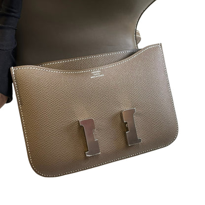 Brand New HERMES Epsom Constance Shoulder Bag Etoupe