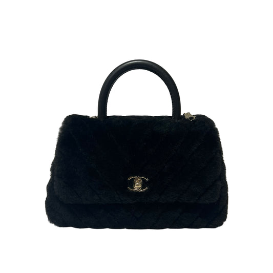 Faux fur Coco handle Two Way Shoulder Bag [101205]