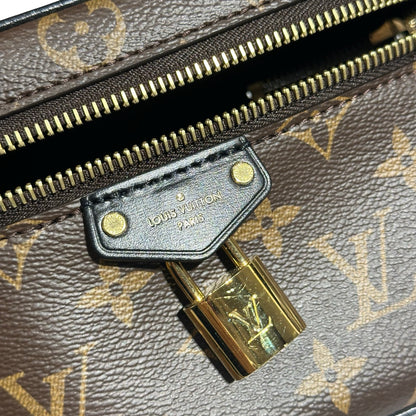 Used LOUIS VUITTON Coated Canvas Monogram Vanity Chain Pouch Two Way Shoulder Bag Brown Black GHW