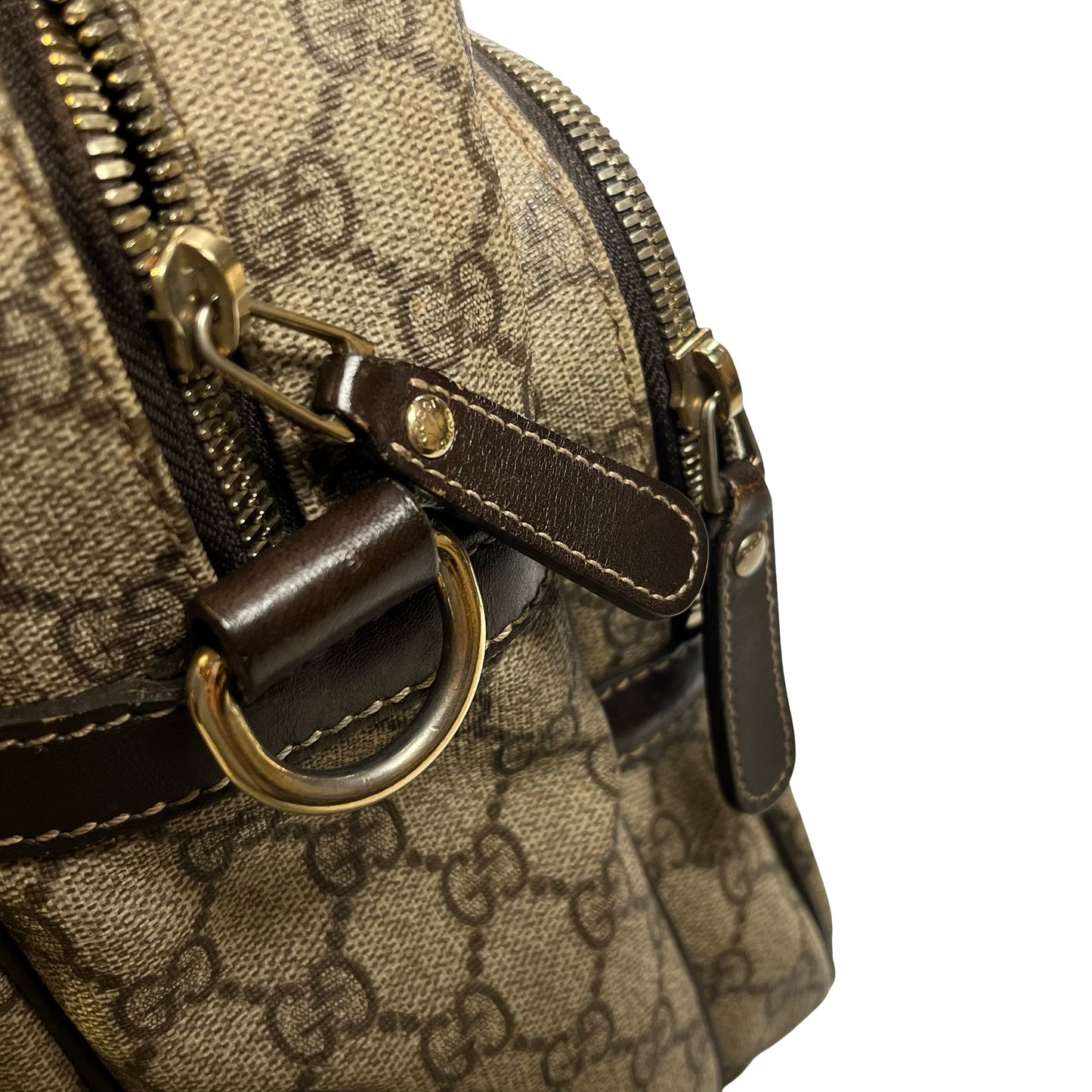 Used GUCCI GG Supreme GG Supreme Briefcase Beige Brown PHW