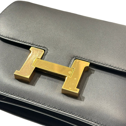 Used HERMÈS Mini Constance Shoulder Bag Bleu indigo GHW