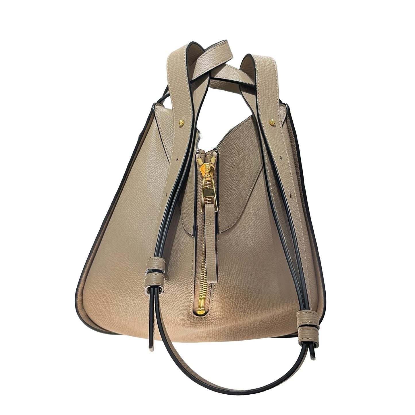 Used LOEWE Hammock Shoulder Bag Sand GHW