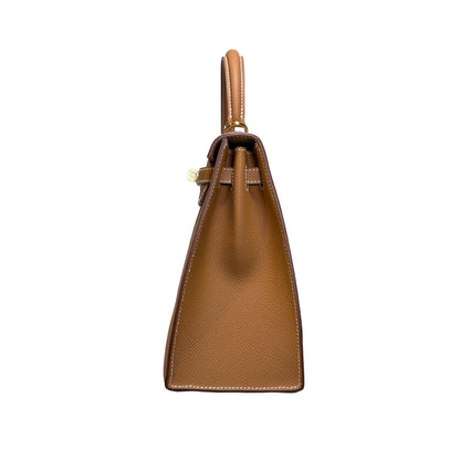 Used Hermès Epsom leather kelly 25 Shoulder Bag Gold GHW