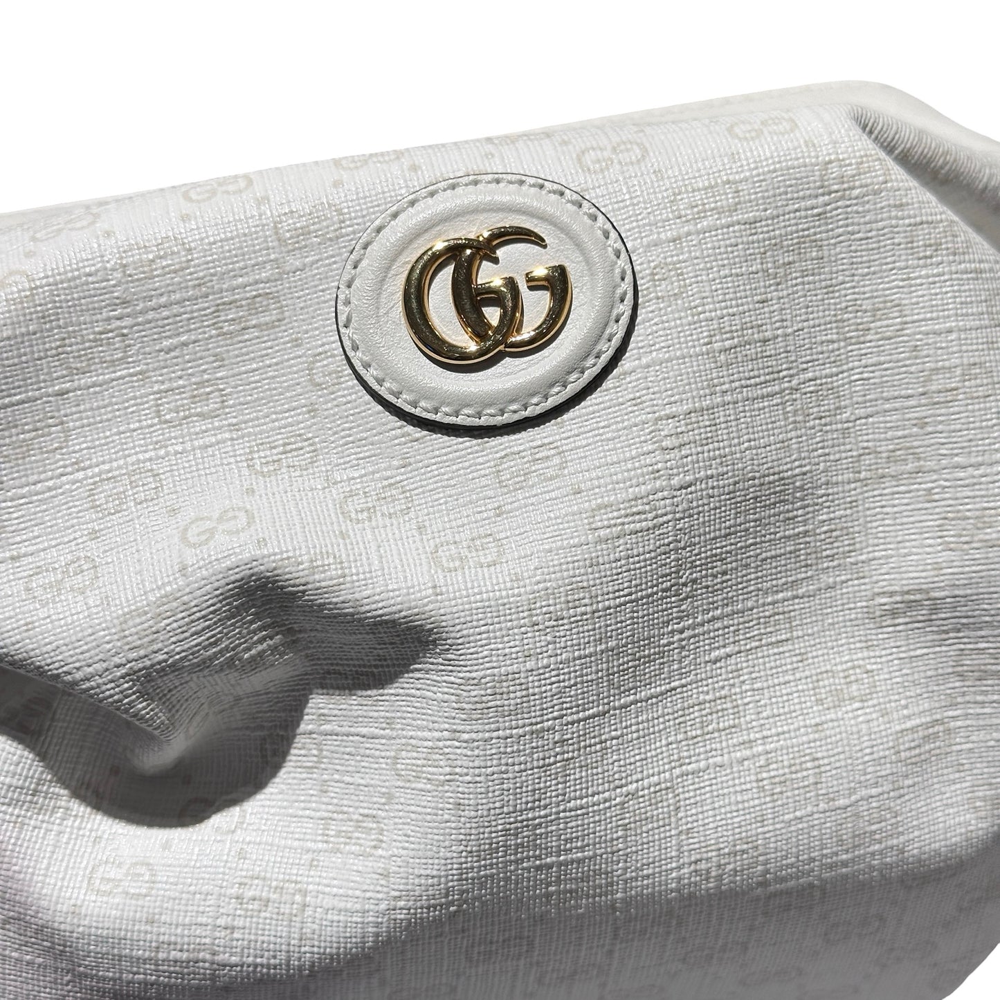 Used GUCCI Cross Body Bag White GHW