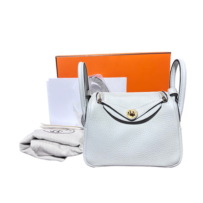 New Hermès TC Cross Body Bag Blue GHW