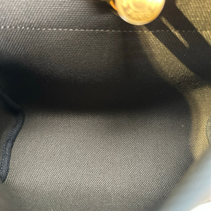 Brand New HERMES Canvas Leather Herbag Zip Shoulder Bag Black Gold