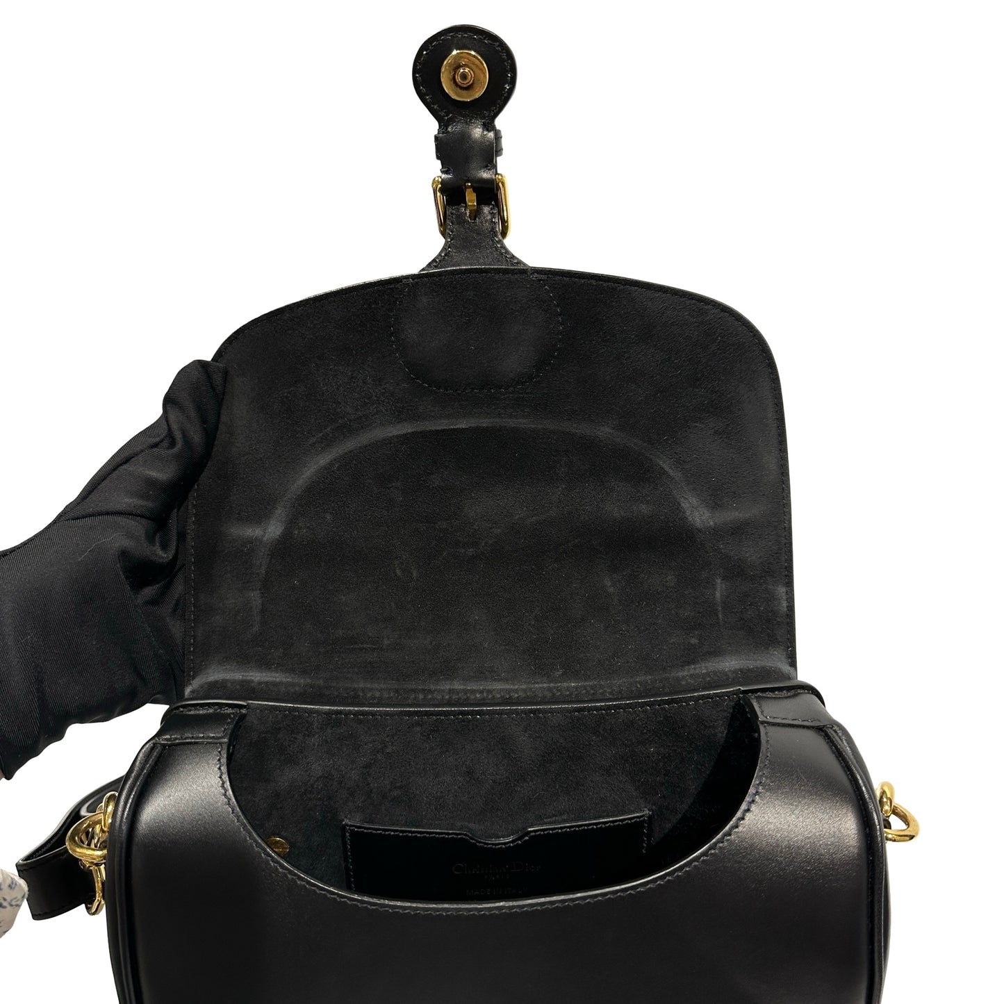 Used DIOR Bobby Cross Body Bag Black GHW