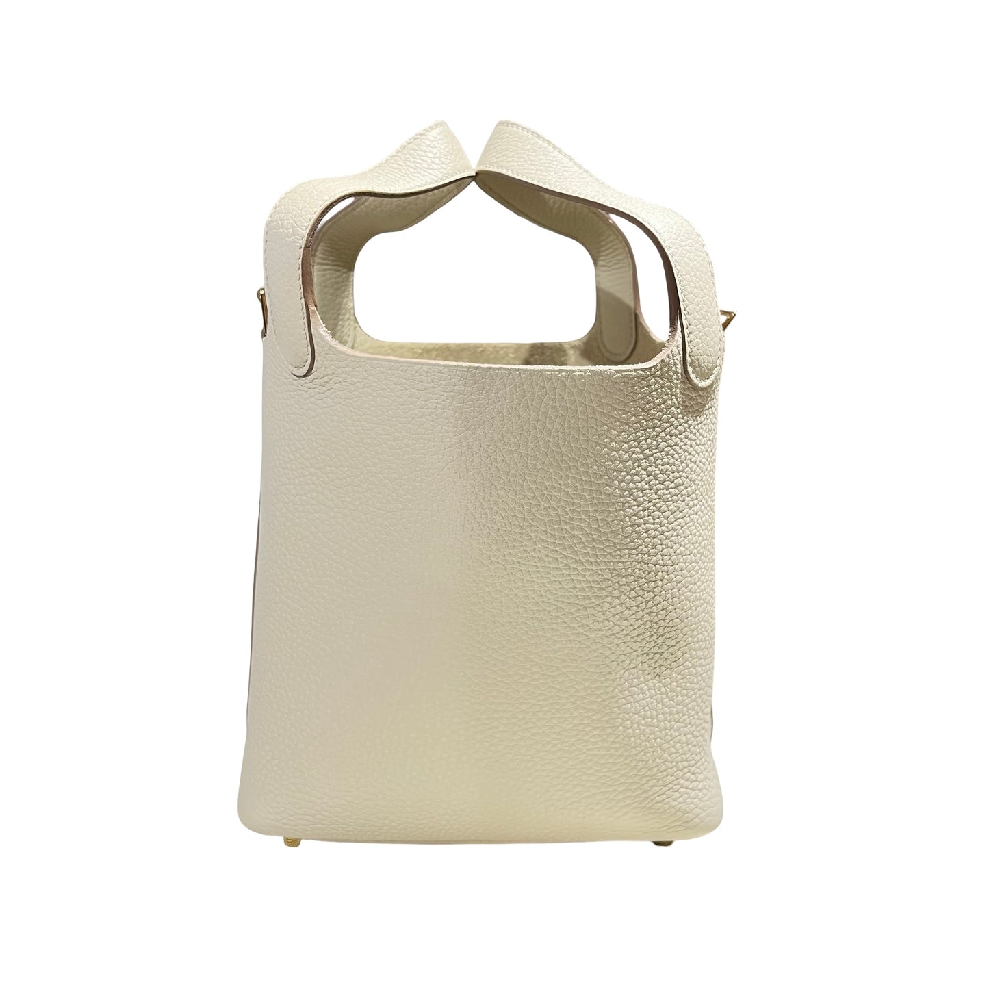 Used Hermès Picotin 18 Bucket Bag 8L WHITE GHW