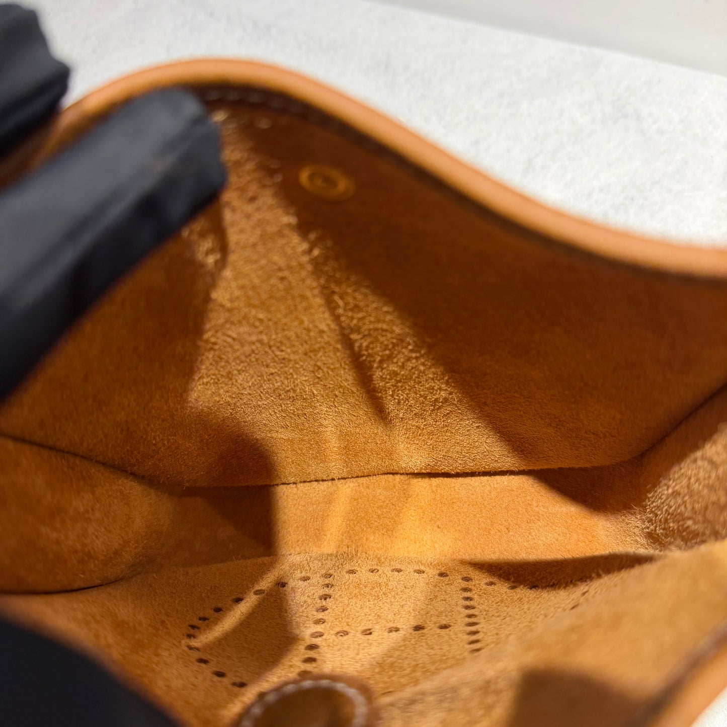 New HERMÈS TC MINI EVELYNE Cross Body Bag Gold GHW