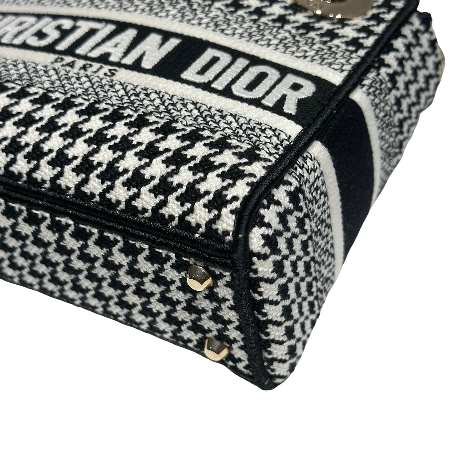 DIOR MINI LADY D-LITE CANVAS HOUNDSTOOTH GHW [3000161]