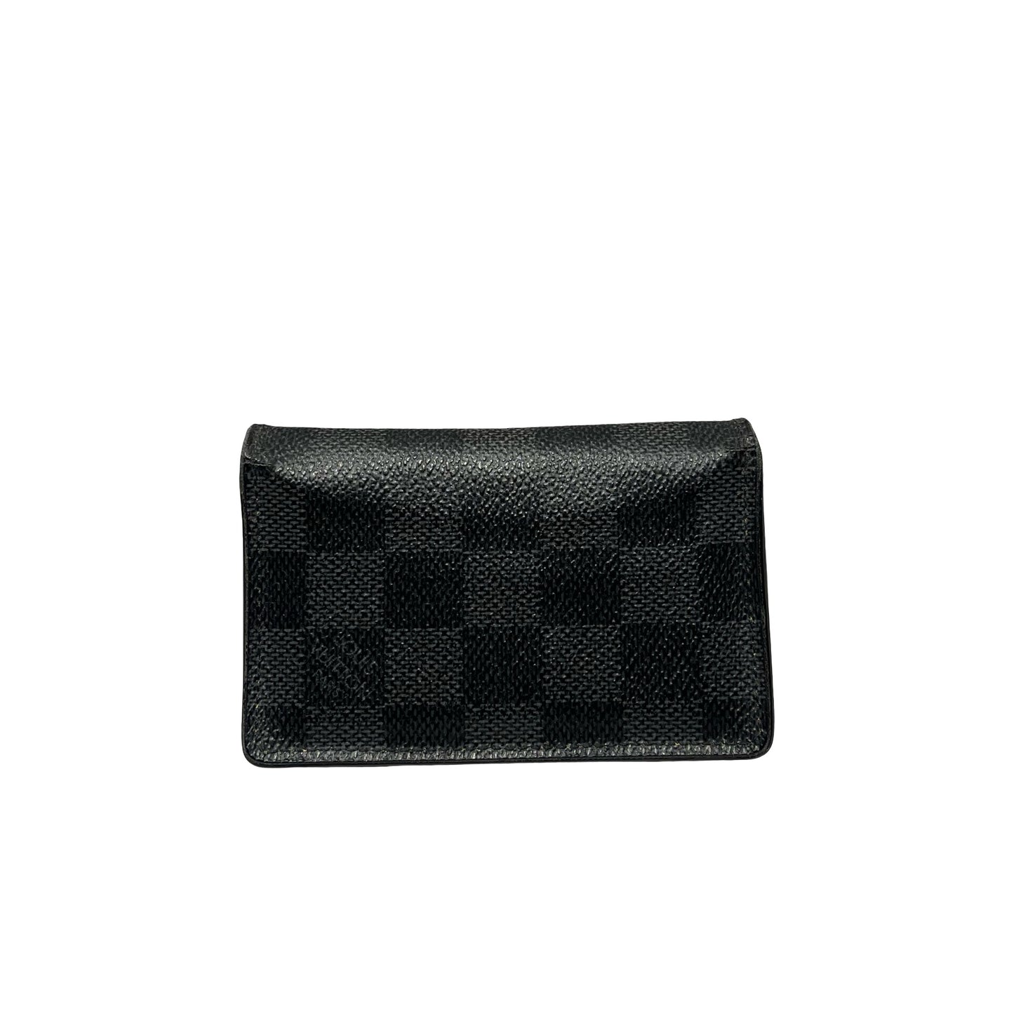 Used Louis Vuitton LV cardholder Card holder Black Grey