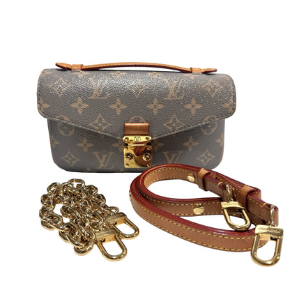 Used LOUIS VUITTON Autres Touiles Monogram Pochette Métis Shoulder Bag Gray GHW
