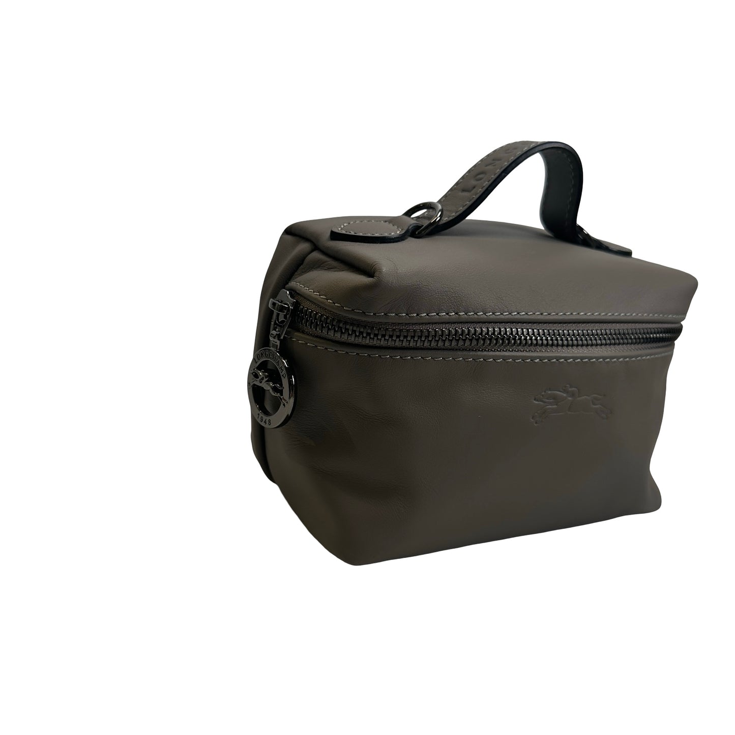 Used LONGCHAMP Leather Le Pliage Xtra Vanity case Grey