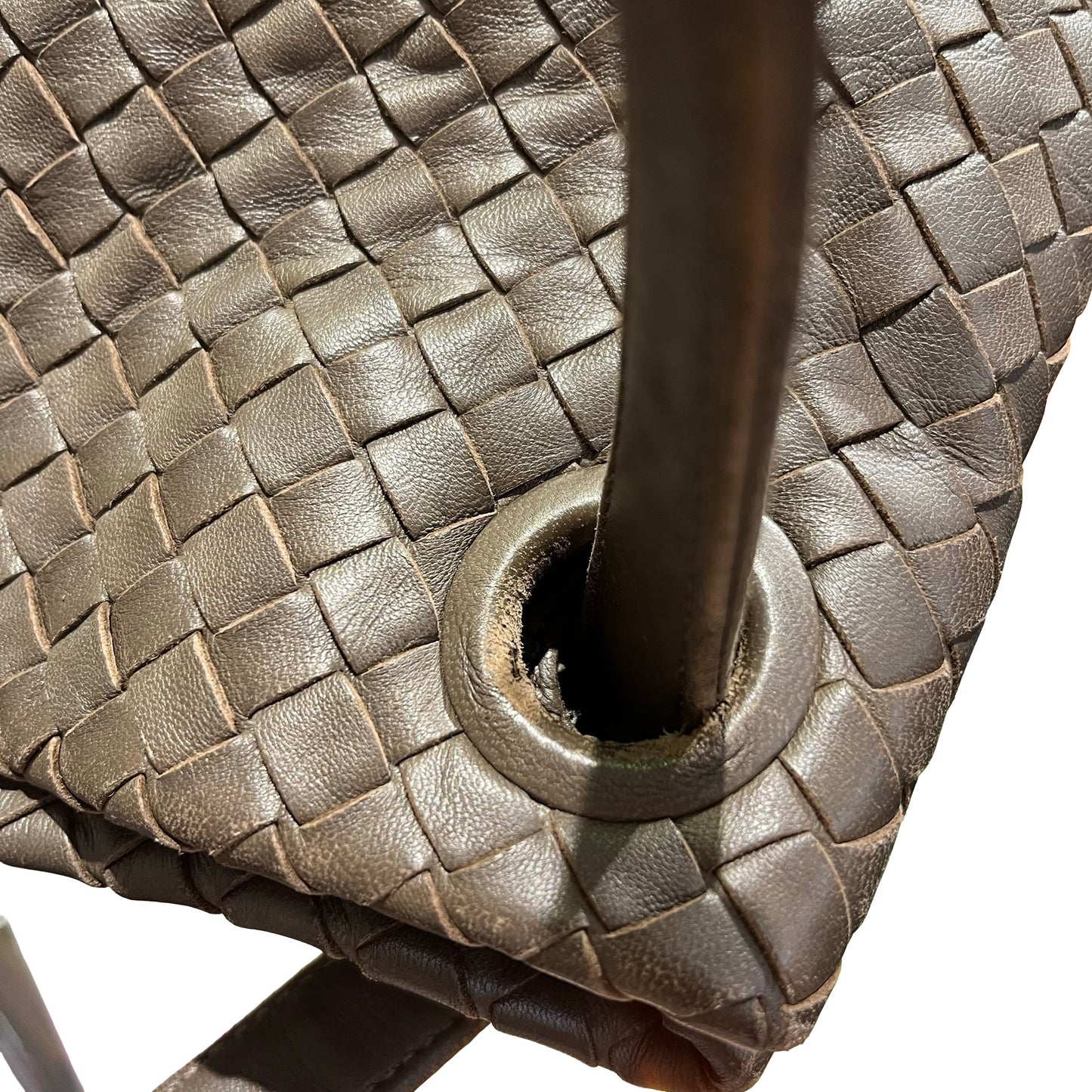 Used Bottega Veneta Calfskin Leather Tote Bag Brown