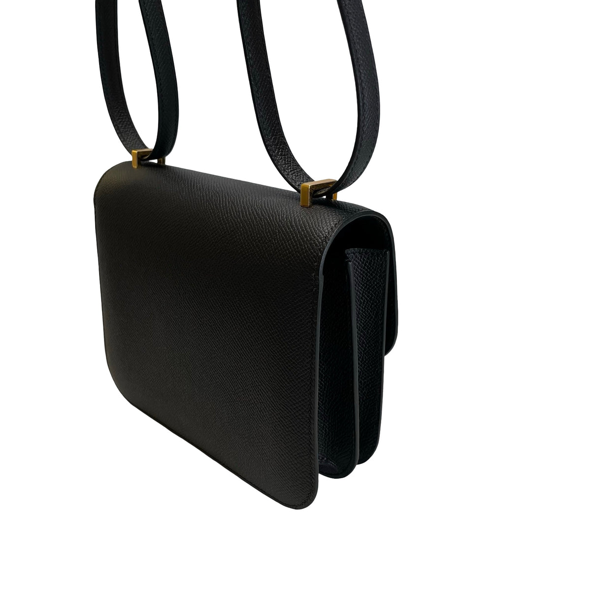 Brand New HERMES Epsom Mini Constance Cross body bag Black Gold