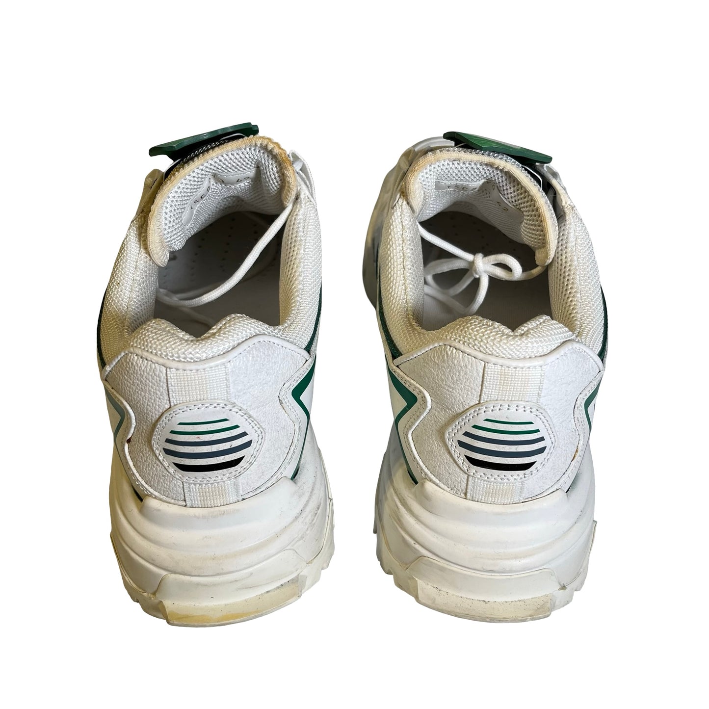 Used VALENTINO Mesh Leather Climbers Undercover Collaboration Sneakers White Green