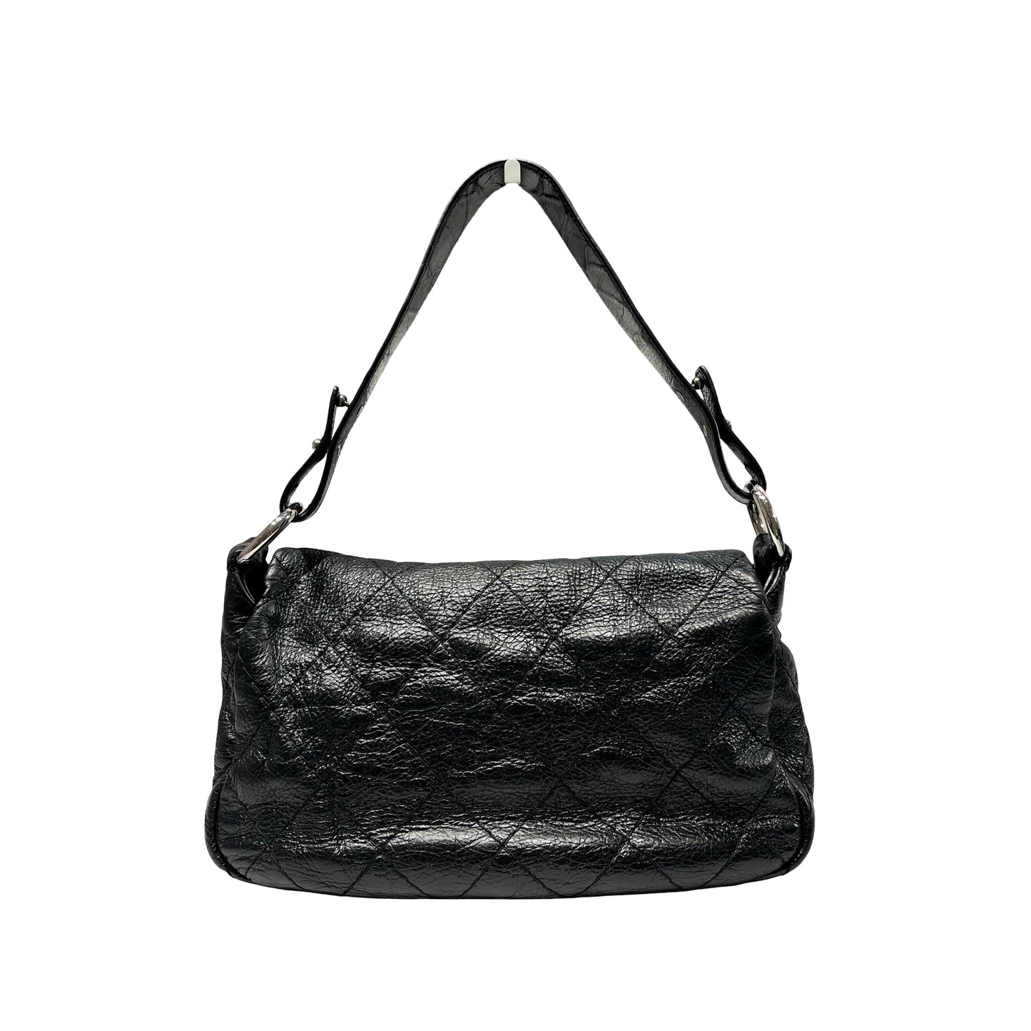 Used CHANEL Vintage Shoulder Shoulder Bag Black PHW