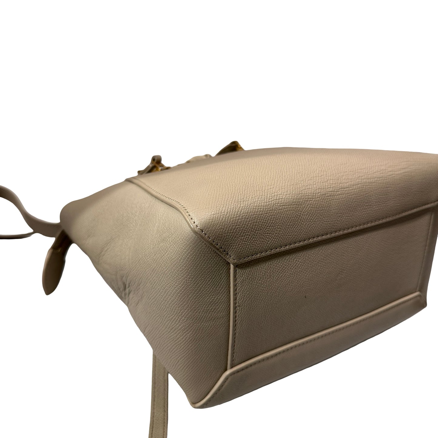 Used Céline Belt Cross Body Bag Beige