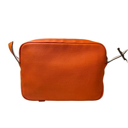 Used LOEWE Calfskin Leather Canvas Military XS Messenger Cross Body Bag