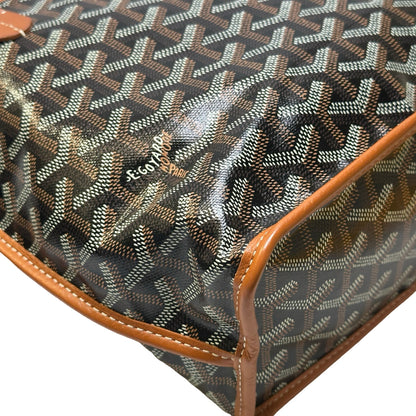 Used GOYARD Goyardine Hobo Tote Bag Black Brown