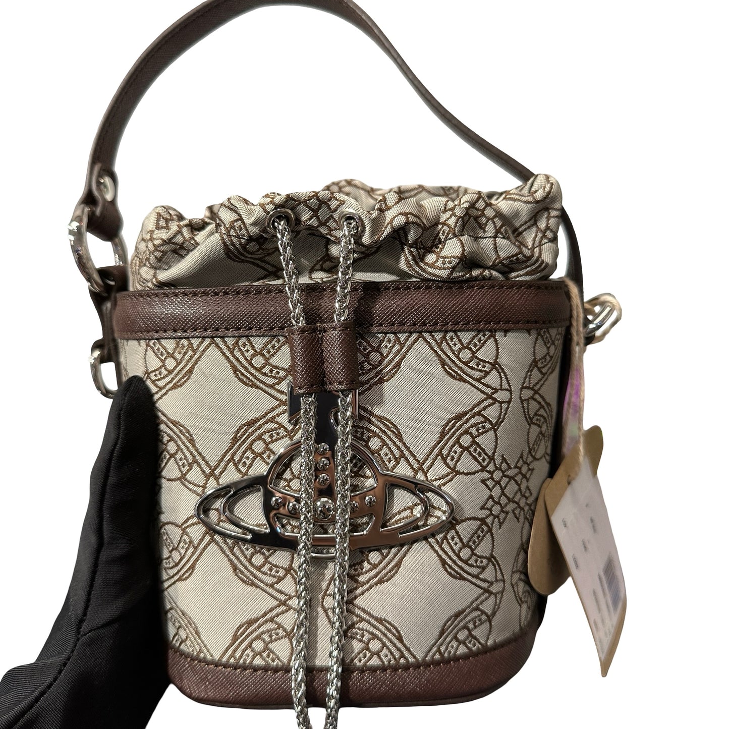 Used VIVIENNE WESTWOOD Betty Small Bucket Bucket Bag Brown PHW