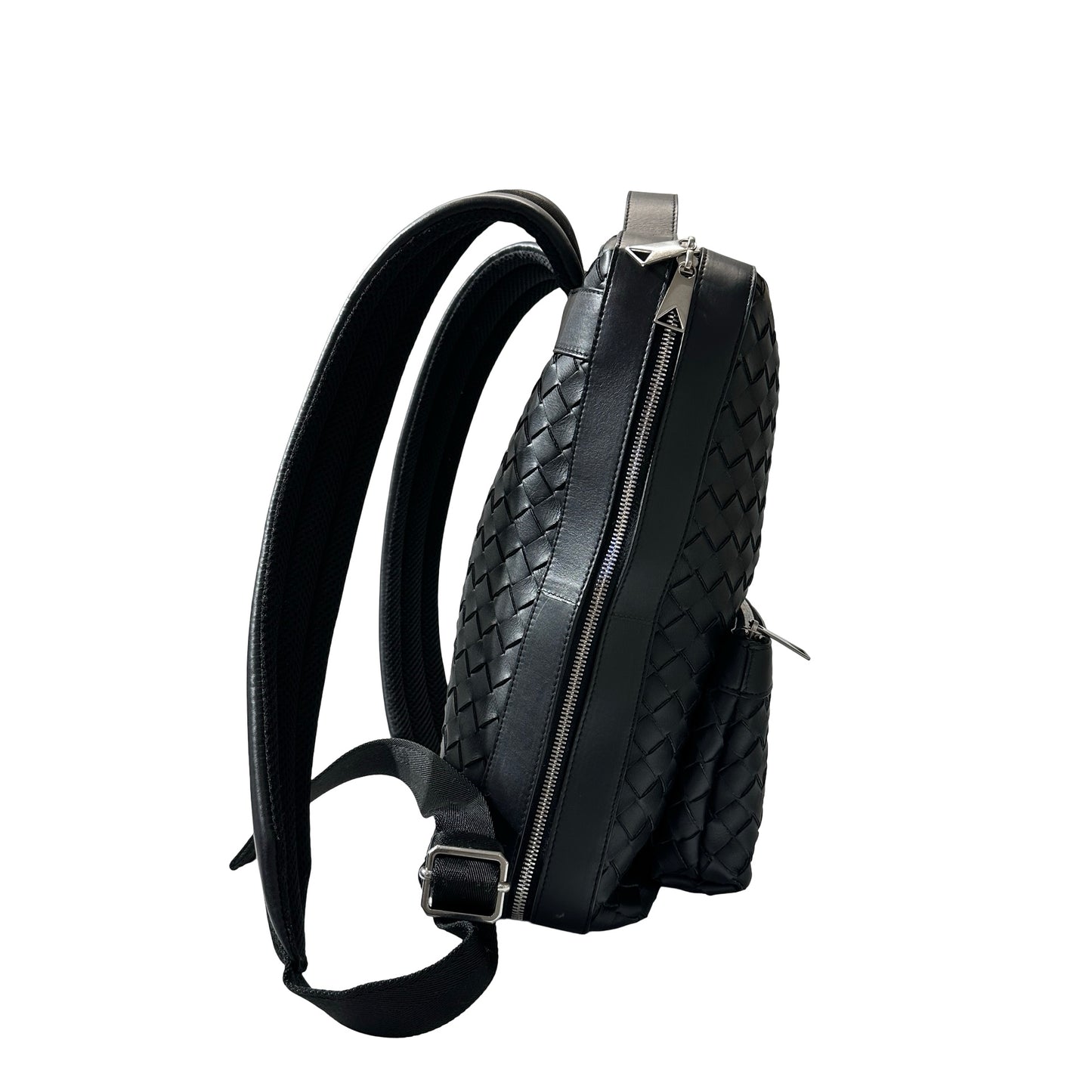 Used BOTTEGA VENETA Backpack Black PHW