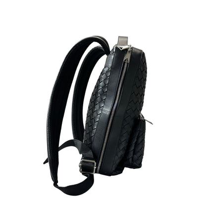 Used BOTTEGA VENETA Backpack Black PHW