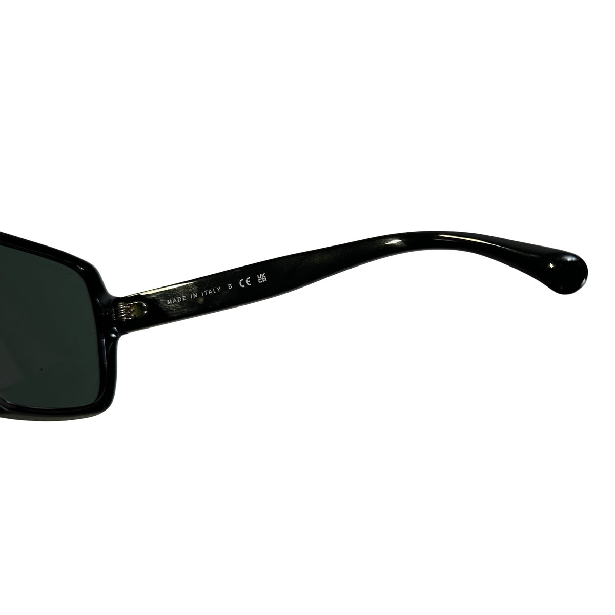 Used CHANEL Solid Square Sunglasses SUNGLASSESS Black Silver