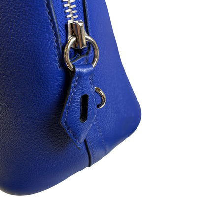 Used HERMES Evercolor Bolide 30 Handbag 7T Blue Electric