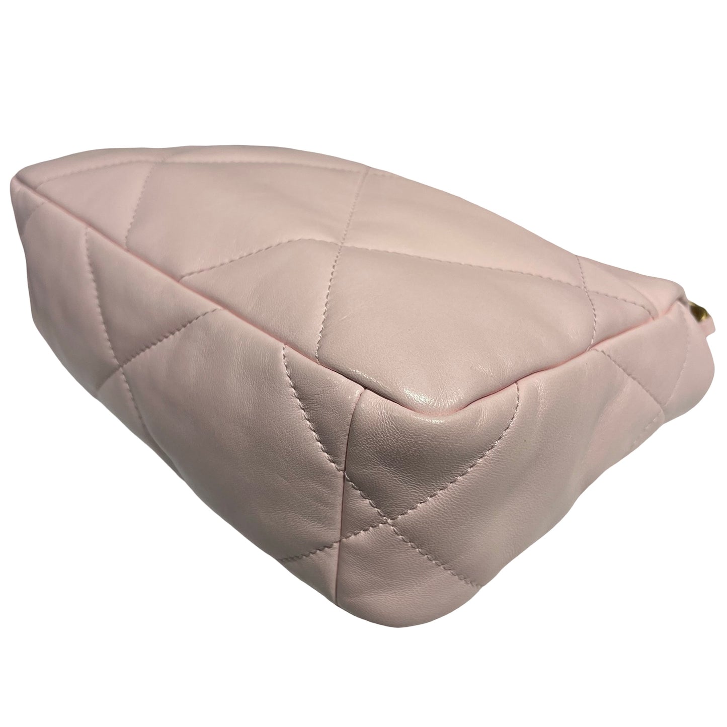 CHANEL 19 SMALL SIZE BABY PINK GHW CHAIN SHOULDER BAG[3001185]