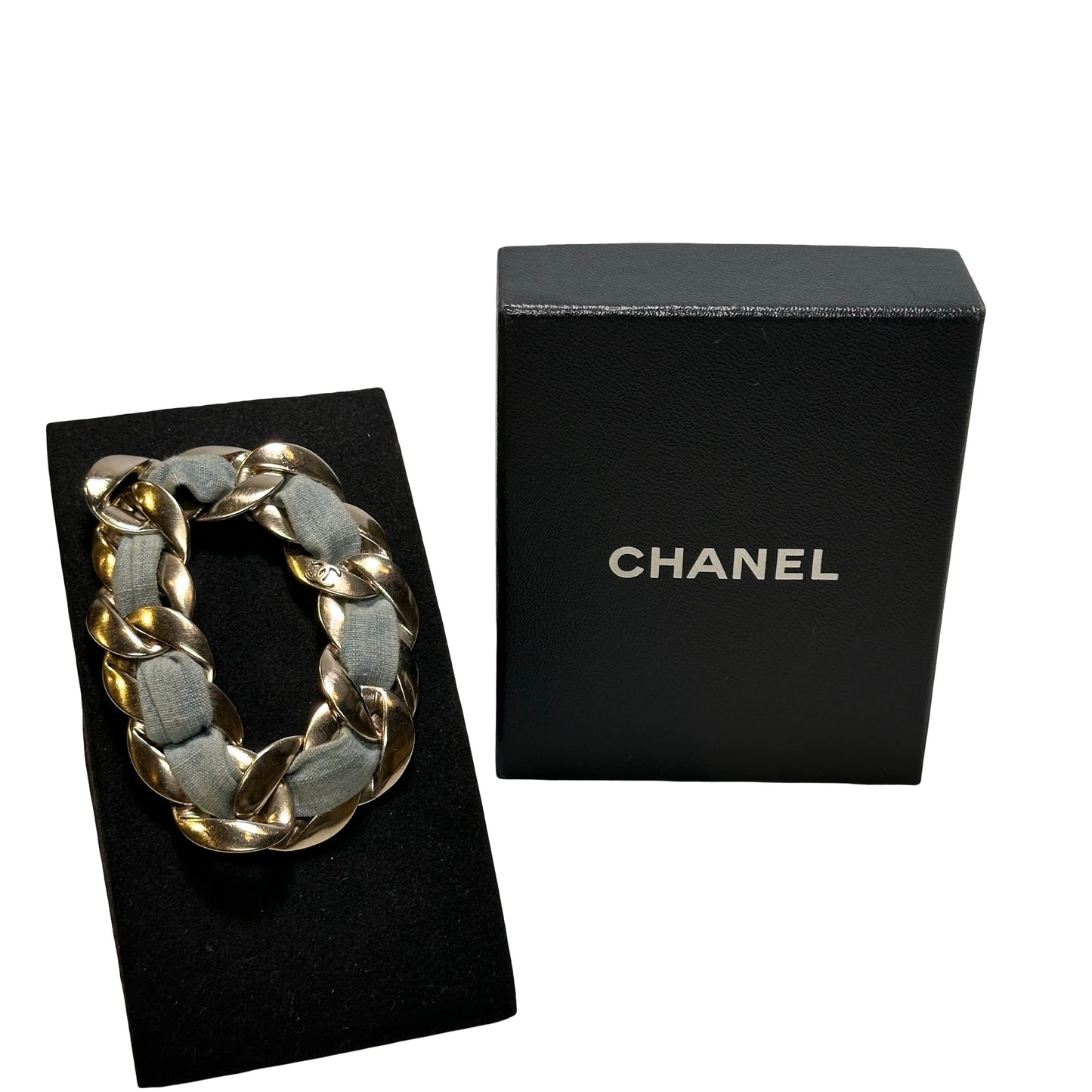 Used Chanel Denim Blue Bracelet Jewellery Denim Blue GHW