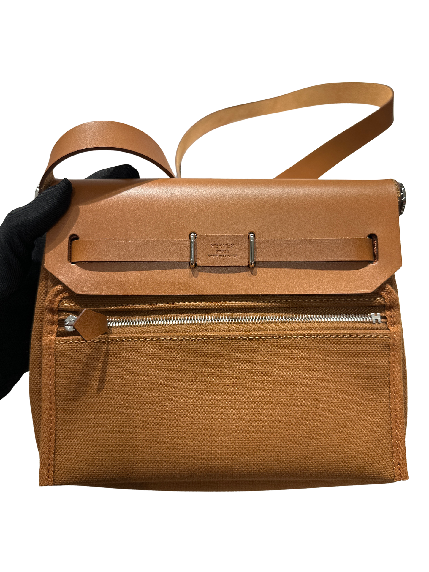 Brand New HERMES Mini Herbag Shoulder Bag Gold PHW