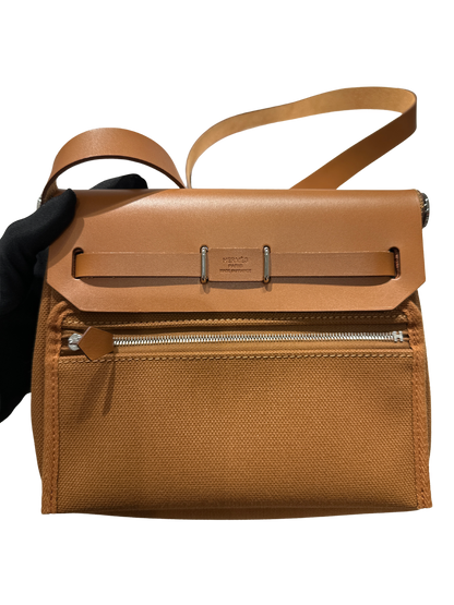 Brand New HERMES Mini Herbag Shoulder Bag Gold PHW